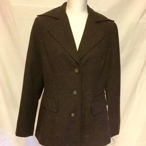 Sag Harbor Vintage New with Tag Brown Tweed Blazer